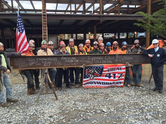 County Executive Steve Neuhaus poses with Local 417 Ironworkers (Photo provided)