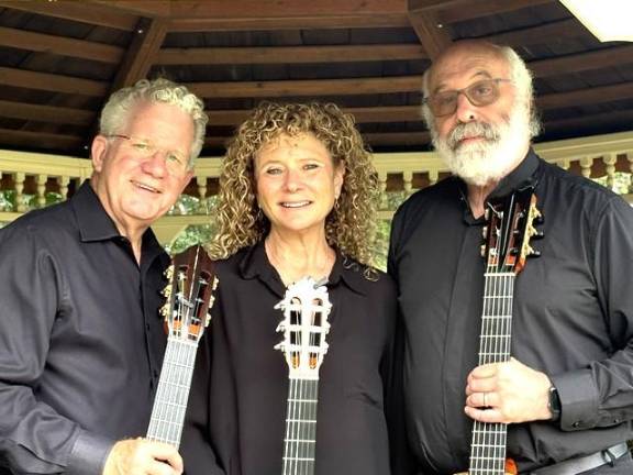 Pacem in Terris (Franck Gallery), 96 Covered Bridge Road, hosts Trio Concorde (previously Hudson Crossing), a classical guitar ensemble covering music from the Renaissance to contemporary periods, on Aug. 9.