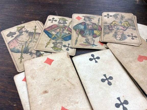 A deck of 19th century playing cards were discovered in a trunk by the Durland family.