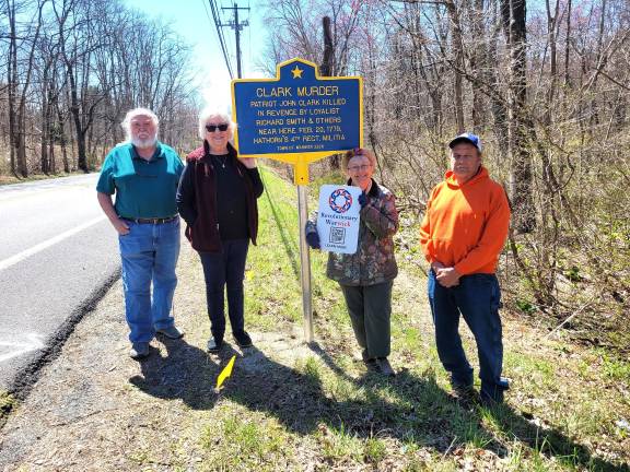 The Greenwood Lake Historical Society celebrate dedication of historical marker honoring John Clark.