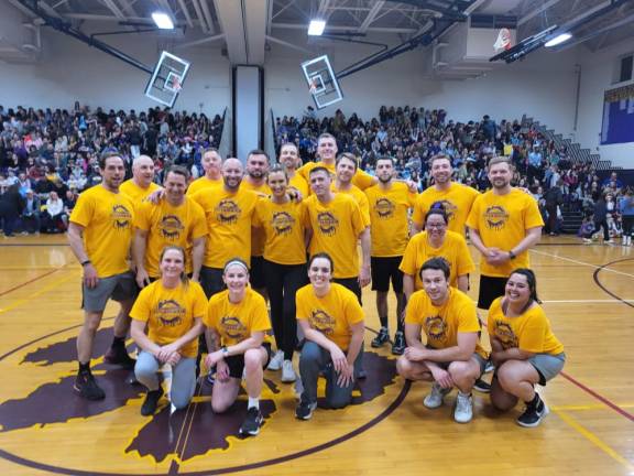Warwick Middle School and elementary school faculties rally in the ULTAMANIA Faculty Game to raise money for the WVTA Scholarship Fund and Lions Club projects.