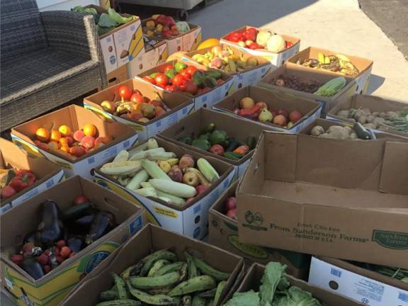 Produce donations at the Sparta Community Food Pantry, where demand was up 40 percent in 2022. (Photo provided)