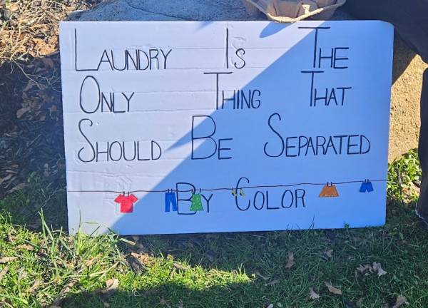 One of the unique signs of the day.