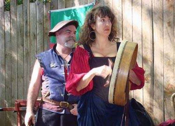 By crimsonpirates Renaissance Faire actors Don and Kelly Kilcoyne, pictured at the 2008 faire, will be at the Albert Wisner Public Library on Friday, April 5, for a night of mayhem, revelry and Shakespeare for teens.