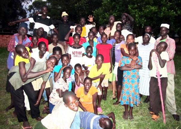 Sarah Rawson among the people of Northern Uganda.