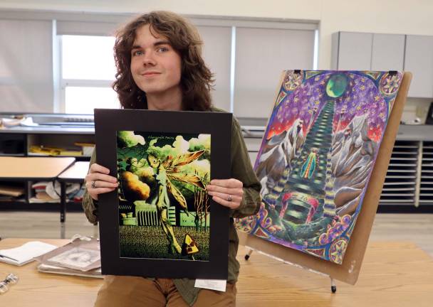 Finbar O’Connor is the Warwick Valley School District’s Artist of the Week. Photo provided by the WVSD.