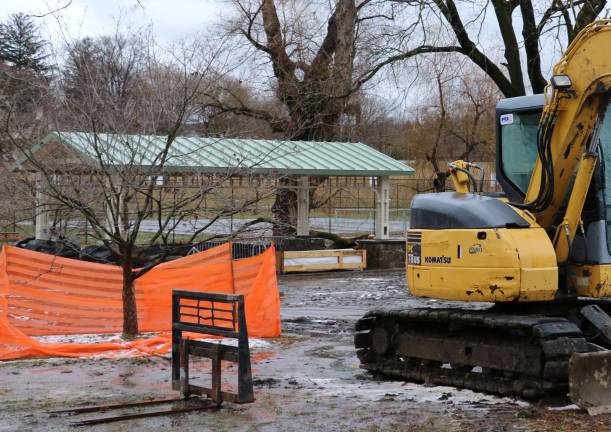 Construction is underway for the Picnic Pavilion.