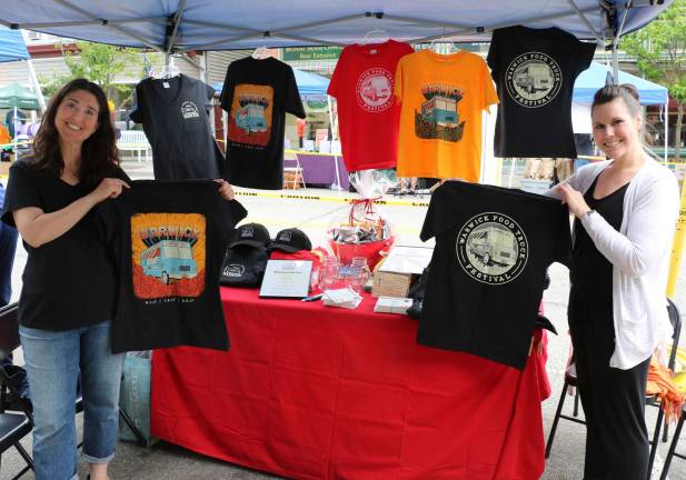 Non-profits were also stationed along Main Street and Railroad Avenue. From left, Warwick Food Truck Festival committee membefrs Tracy Gregoire and Casey Yazdani. The first of three events hosted by St. Stephen's Parish will be held June 1.