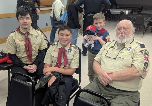 Greenwood Lake Cub and Boy scouts participated in the remembrance ceremony on Veterans Day.