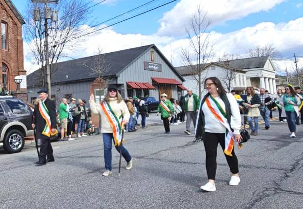 Greenwood Lake’s Gaelic Cultural Society marches in Warwick’s St. Patrick’s Day Parade.
