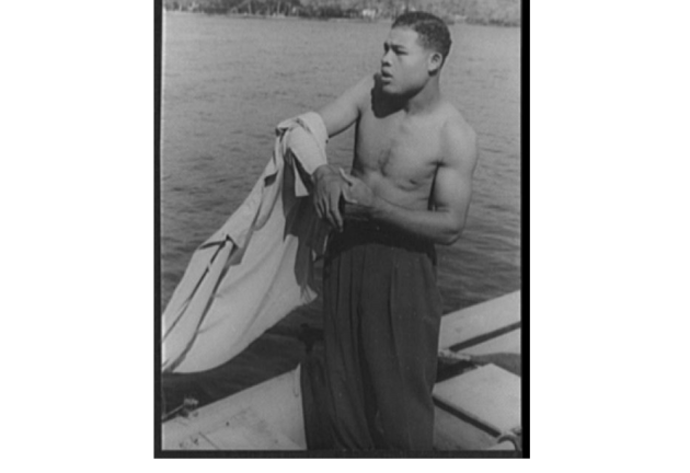 Joe Louis at Greenwood Lake. (Photo courtesy of the Library of Congress)