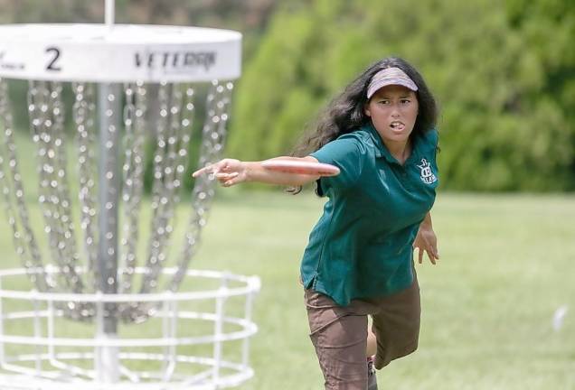 Modeled after regular golf, the sport of disc golf uses discs, similar to traditional frisbees, to navigate “holes” with the goal of reaching the basket in as few throws as possible. The sport has experienced rapid growth in recent years, especially when many normal activities were shut down last year. Photo by Dalton Slantis via US PDGA.