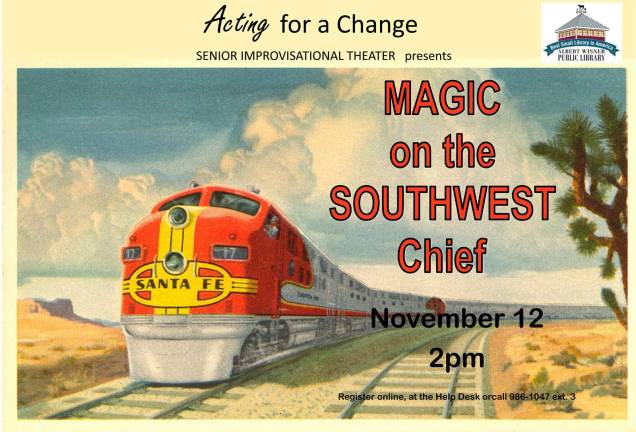 Library to host premiere of the play, 'Magic on the Southwest Chief,' on Nov. 12