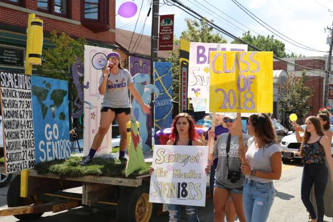 The theme of the senior float was &quot;Monsters,&quot; a computer-animated comedy film produced by Pixar Animation Studios.