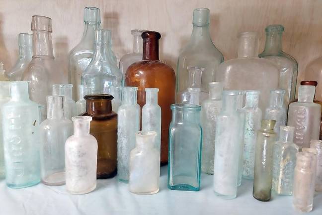 Every one of these bottles, and thousands more items and artifacts, were pulled from the ground by the Warwick Historical Society’s dedicated team of volunteers behind the Shingle House, the oldest house in the Village of Warwick. Learn about this work and more at the free public historic property tours, 7-9 Forester Ave., Warwick, on Sunday, Oct. 10, from 1 to 4 p.m. Photo provided by the Warwick Historical Society.