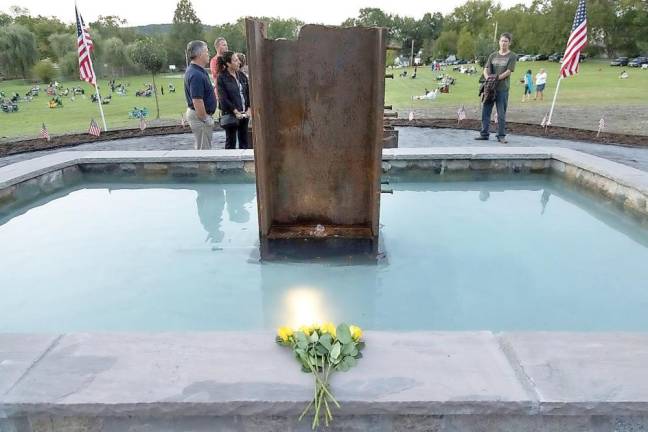 The 9/11 Memorial Sculpture Garden at Veterans Memorial Park in the Village of Warwick was dedicated on the 20th anniversary of the attack on the Twin Towers and the United States. Photo by Robert G. Breese.