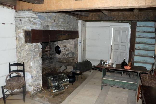 The interior of the Shingle House, the oldest house in the Village of Warwick.
