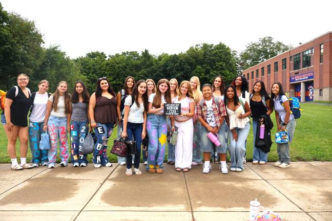 Seward seniors celebrate their last “first day of school.”