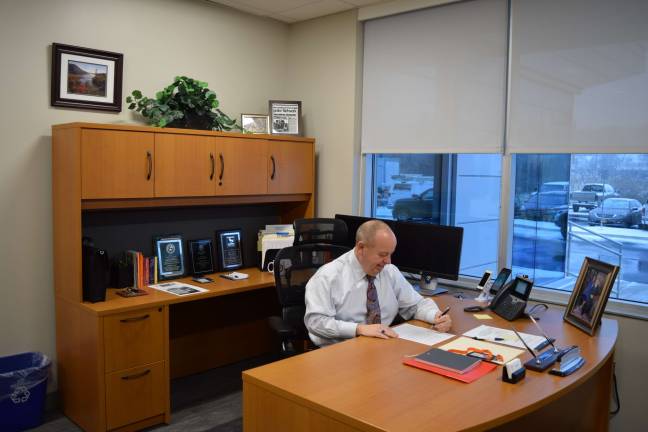 Photo by Erika Norton Orange County Commissioner of General ServicesJames P. Burpoe (pictured) and the rest of General Services has moved into their new home in the new building.