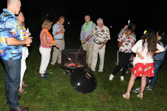 When the skies cleared guests were able to go back outside to toast marshmallows for traditional campfire smores.