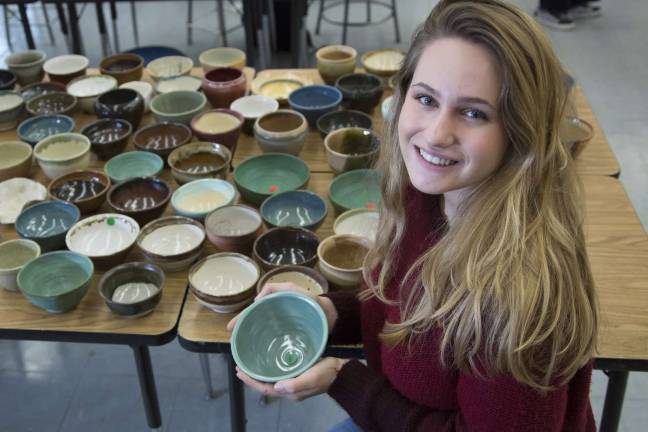 Provided photos Traci Montelbano'd role within the WVHS Empty Bowls Club is to bring the bowls in front of the buying public.