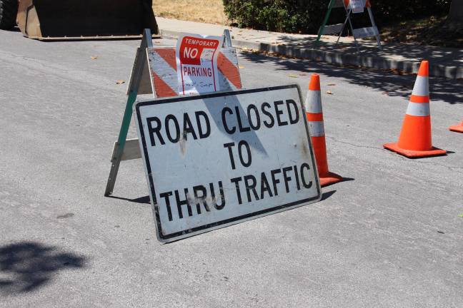 Roadwork continues throughout Warwick.