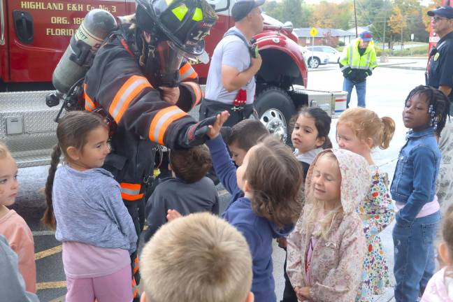School hosts special visitors for Fire Prevention Week
