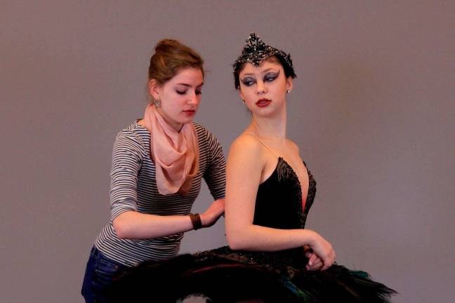 Toya Dubin, left, designed the costume for &quot;Black Swan&quot; dancer Montana Nogrady. Both are from the Hudson Valley.
