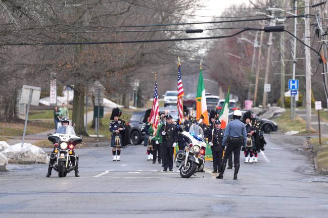 WVPD lead the parade down Main Street.