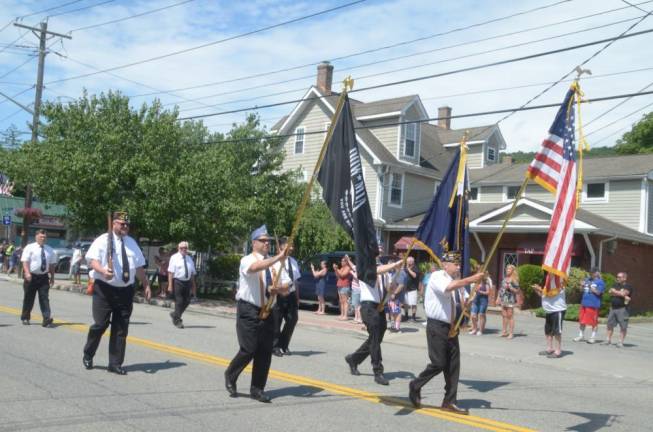 Leading the parade was the Greenwood Lake American Legion Post 1443 Color Guard.