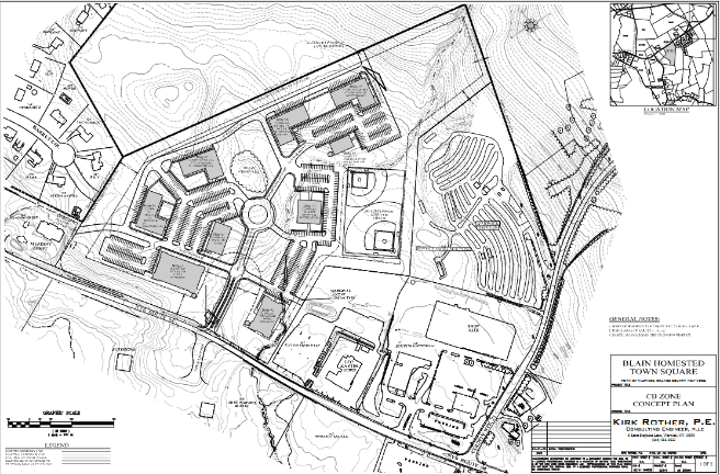 Proposed Blain Town Square site plan.