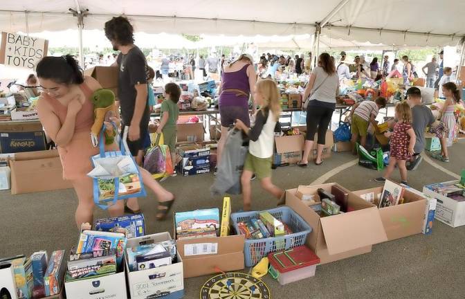 Shoppers of all ages found treasures under the tents.