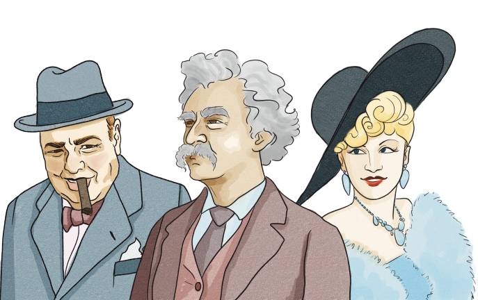 Winston Churchill, Mark Twain and Mae West