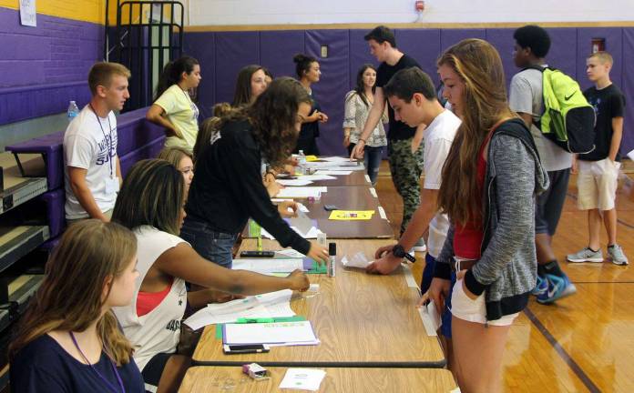 Photos by Maureen Westphal, Warwick Valley School District Members of the Warwick Valley High School Leadership Academy running the Freshman Orientation Program.
