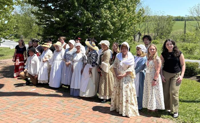 Founders Day participants in period dress.