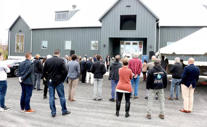 The event was held outside Kaycha Labs, a state-of-the-art hemp testing facility, now housed in a newly renovated 9,000-square-foot complex on the grounds of the former Mid-Orange Correctional Facility. Photo by Roger Gavan.
