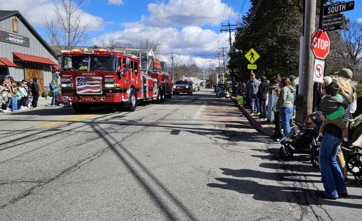The 2024 Warwick St. Patrick’s Day Parade featured members of the fire department.