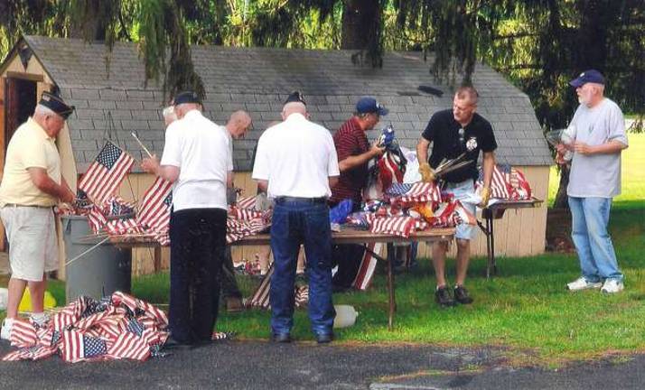 After a brief ceremony and a prayer, the flags were ordered to be destroyed by burning, the proper and most dignified way to dispose of an American Flag that is no longer serviceable.