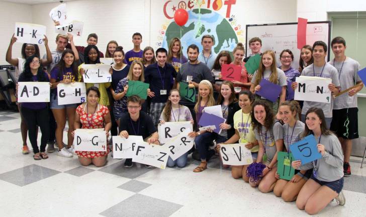 Group photo of student leaders of the Warwick Valley High School Leadership Academy.
