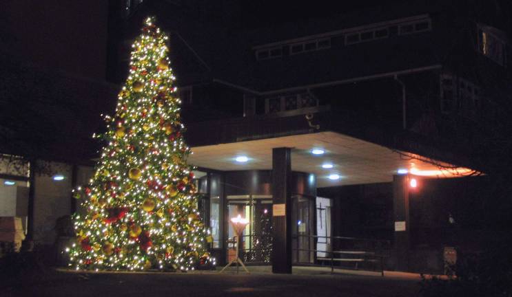 Provided photos Christmas Tree and Menorah outside St. Anthony Community Hospital.