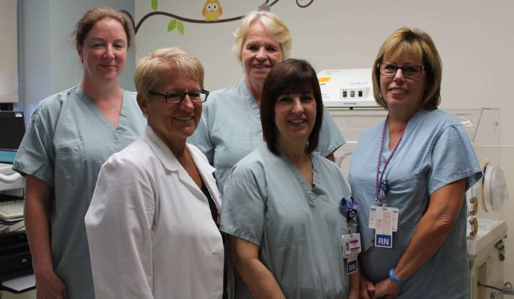 Provided photo Members of the Maternity team at St. Anthony Community Hospital includes, from left to right: Elizabeth Brady, RN; Diane Defreest, RN; director, Maternity; Irene Eason, secretary; Carol Mangiameli, RN; and Cindee Pascal, RN.