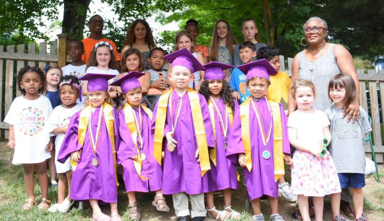 Photo provided by Cecelia P. Cenot More then 60 family members and friends attended the graduation on June 23 of the First Steps Achievement Class of 2017 at Love Grows Child Care in Warwick.