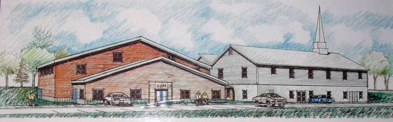 Architect's rendition of Calvary Baptist Church's new Ministry Center.