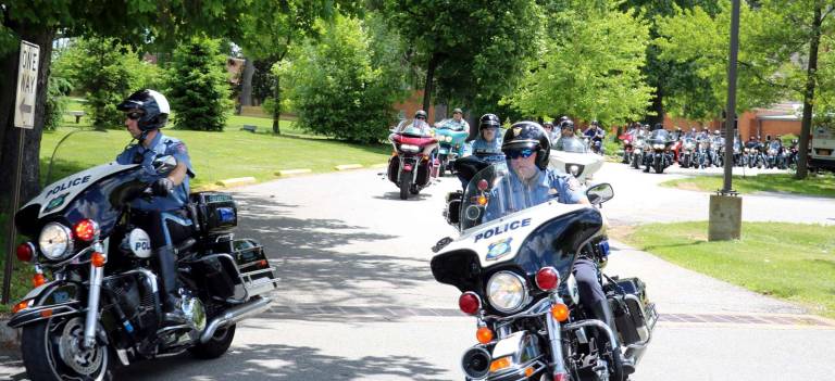 Warwick Town Police escorted the bikers on the 40-mile scenic ride through Warwick.