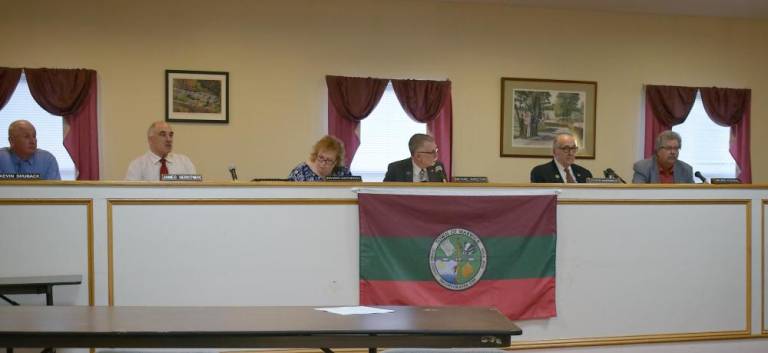 Town of Warwick council members at their recent meeting
