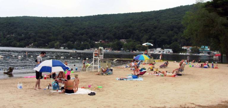 File photo by Roger Gavan A $50,000 state grant secured by state Sen. John Bonacic will be used to improved the parking lot at the Thomas P. Morahan Waterfront Front Park in Greenwood Lake.