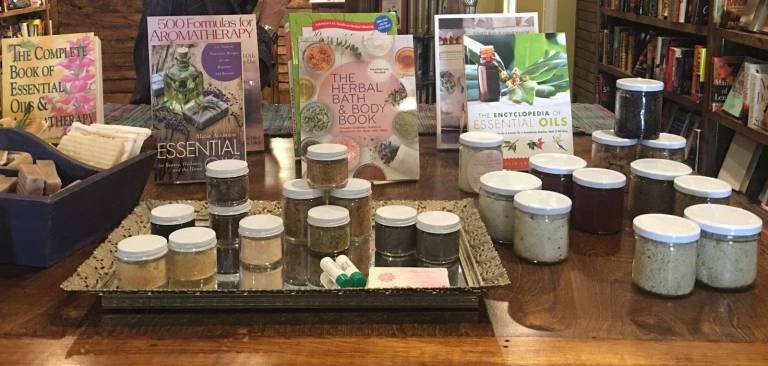 Jeanne Thompson, owner of The Scentual Apothecary, hand crafts soaps, body scrubs, body butters and natural facial products.