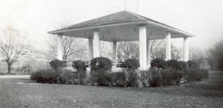 Photos provided by the Warwick Village Mayor's office The bandstand in Stanley-Deming Park during the 1930s or 1940s.