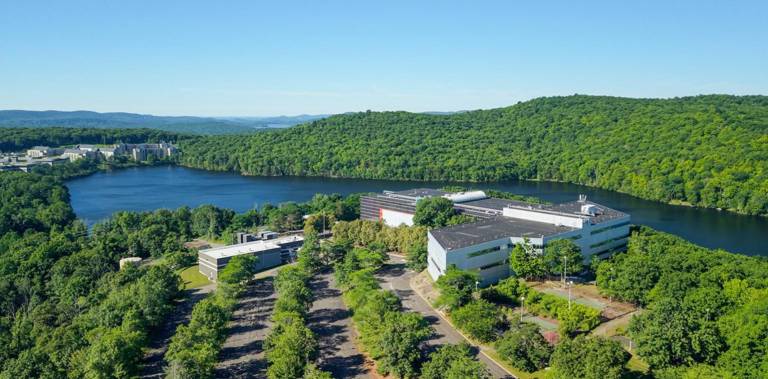 Office buildings in the foreground sit on Jehovah’s Witnesses recently acquired property in Warwick. The group’s world headquarters can be seen on the far left.