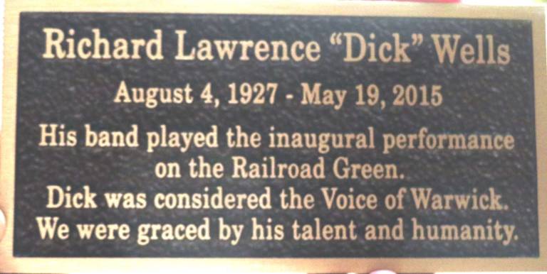Photos by Roger Gavan This bronze plaque will be placed on Railroad Green.